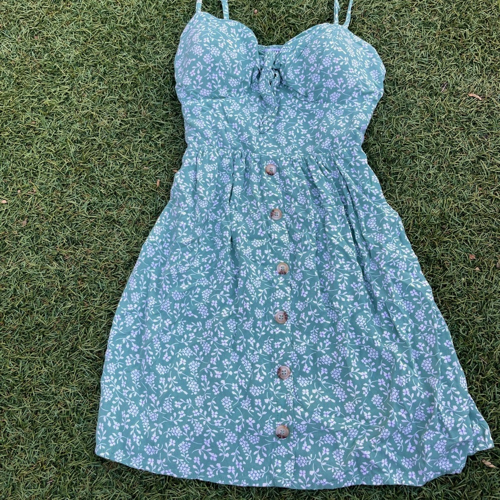 Green Floral Dress